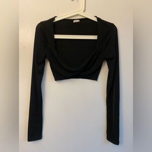 Garage Black Fitted Long Sleeve Bodysuit